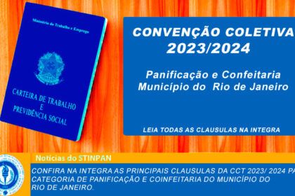 Convenção Coletiva 2023 / 2024 de Panificação e Confeitaria do Município do Rio de Janeiro.